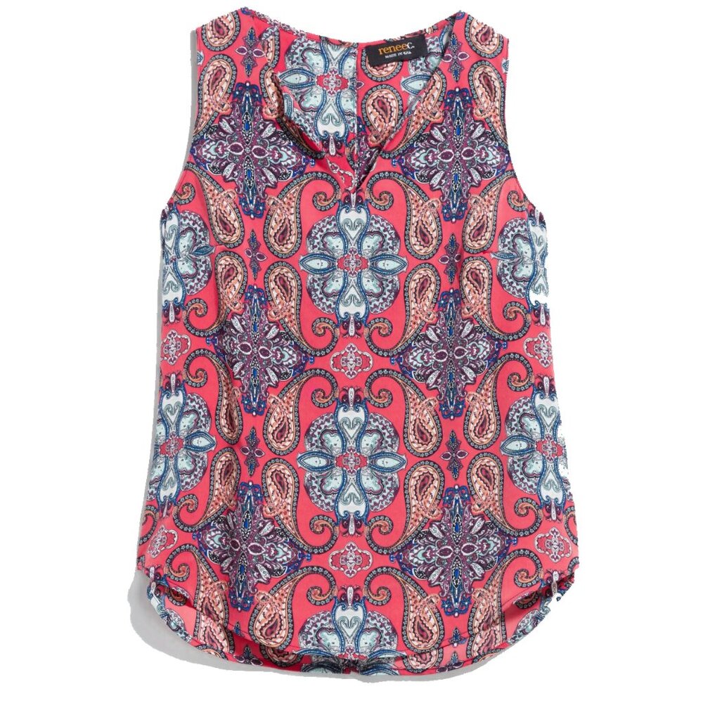 Verse Split Neck Top